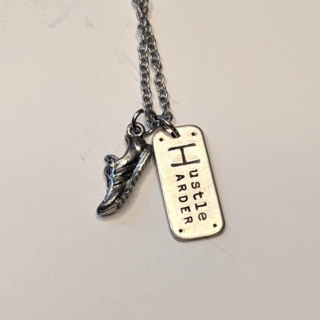 Run Hustle Harder Necklace