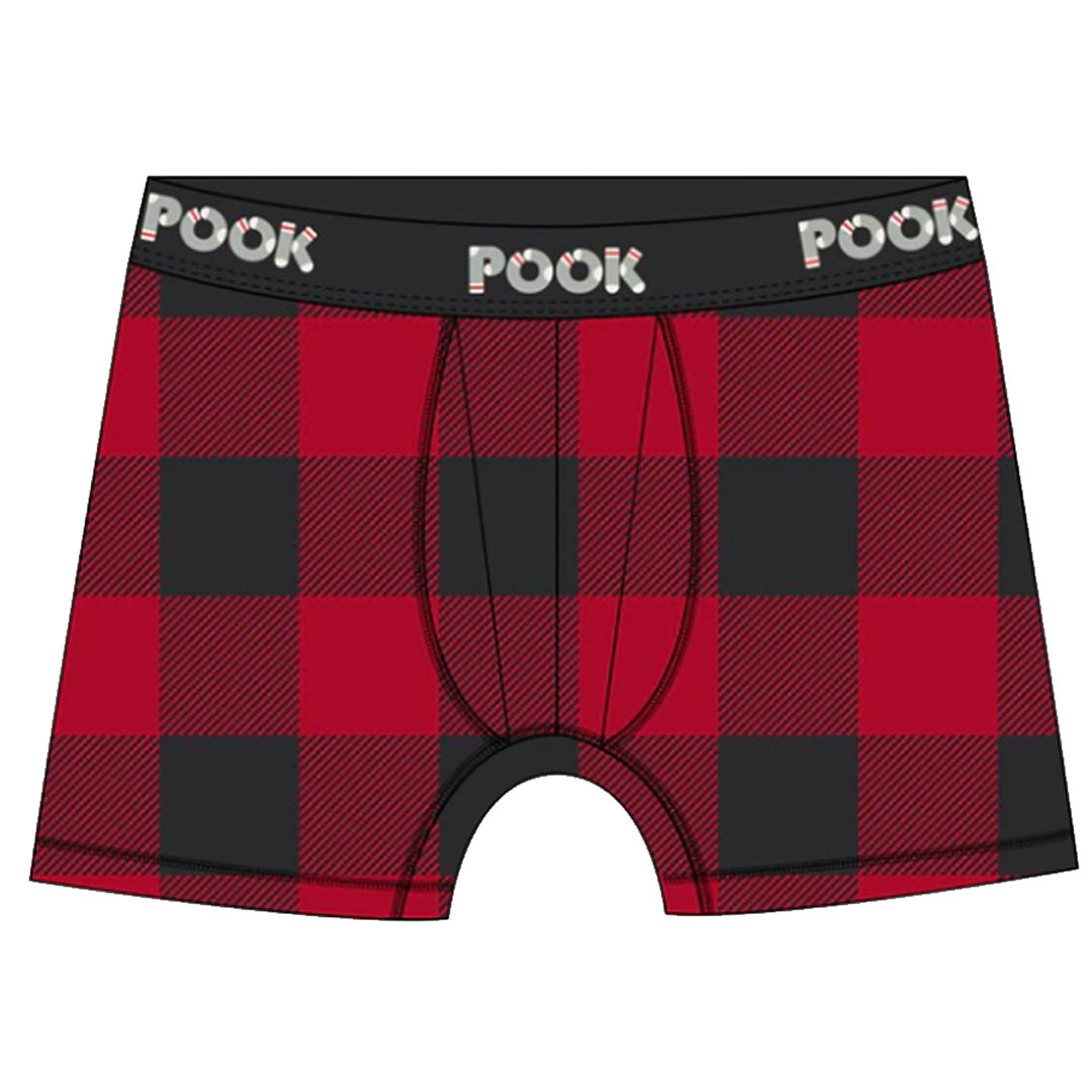 Men's Red Plaid Boxers made by Pook