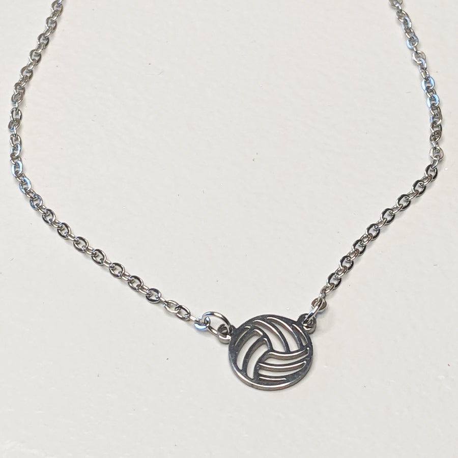 Delicate Silver Volleyball Charm Bracelet