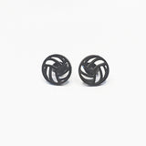 Black Volleyball Earrings