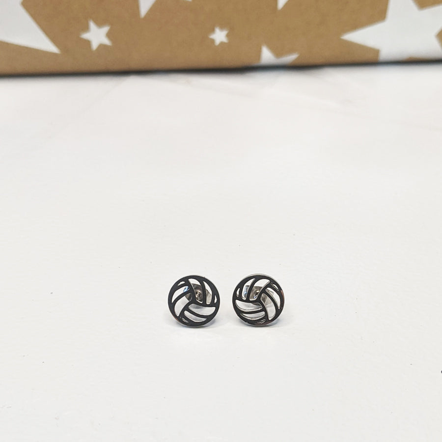 Silver Volleyball Earrings