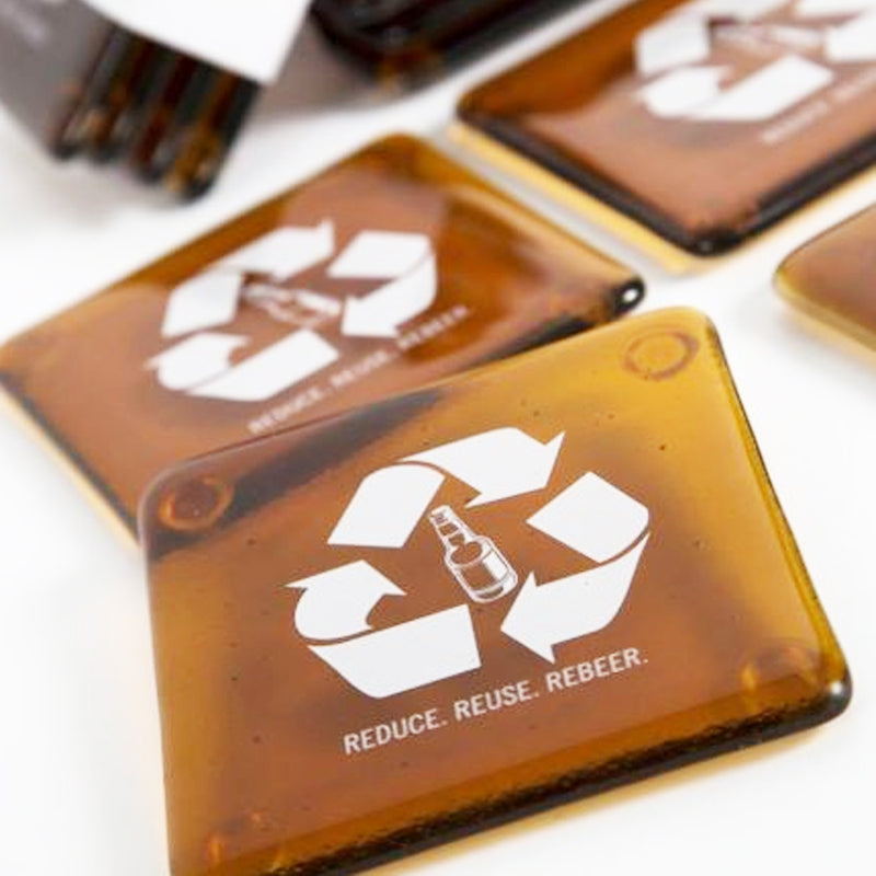 Canadian Animal Recycled Glass Coasters