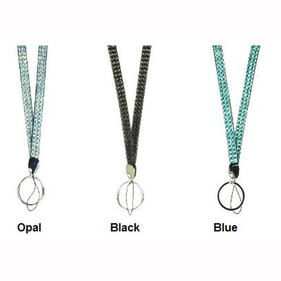 Black Rhinestone Crystal Lanyards