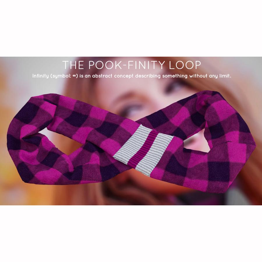 Made-in-Canada-Pook-Finity-Pink-Plaid-Fleece-Scarf-in-Toronto