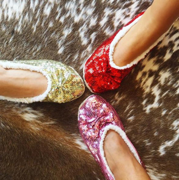 Sequin hot sale slippers kids