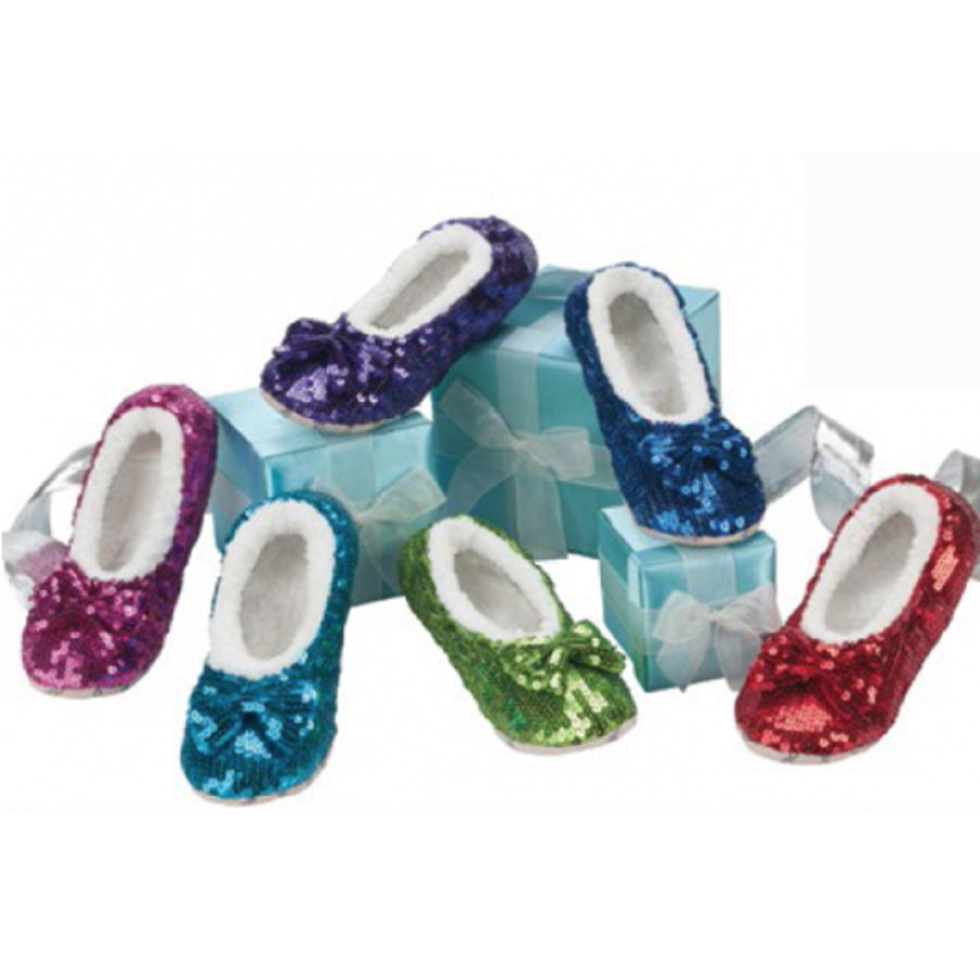 Kids Indigo Blue Bling Snoozies Slippers