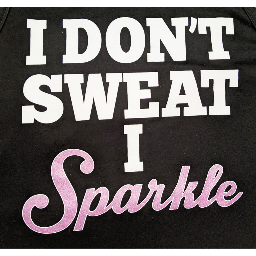 I Don't Sweat, I Sparkle in Purple Women's Tank