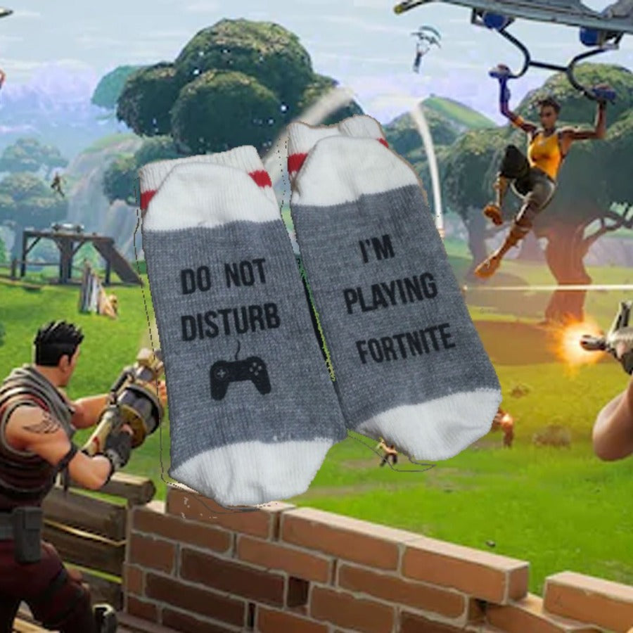 Do Not Disturb I AM Playing Fortnite Merino Wool Socks