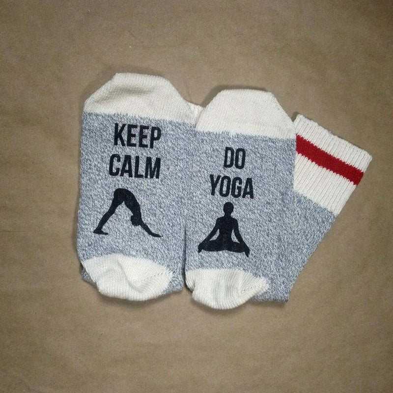Keep Calm, Do Yoga Wool Socks