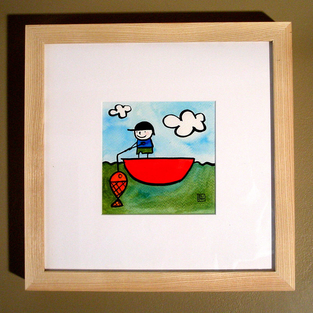 Fisherman Framed Print