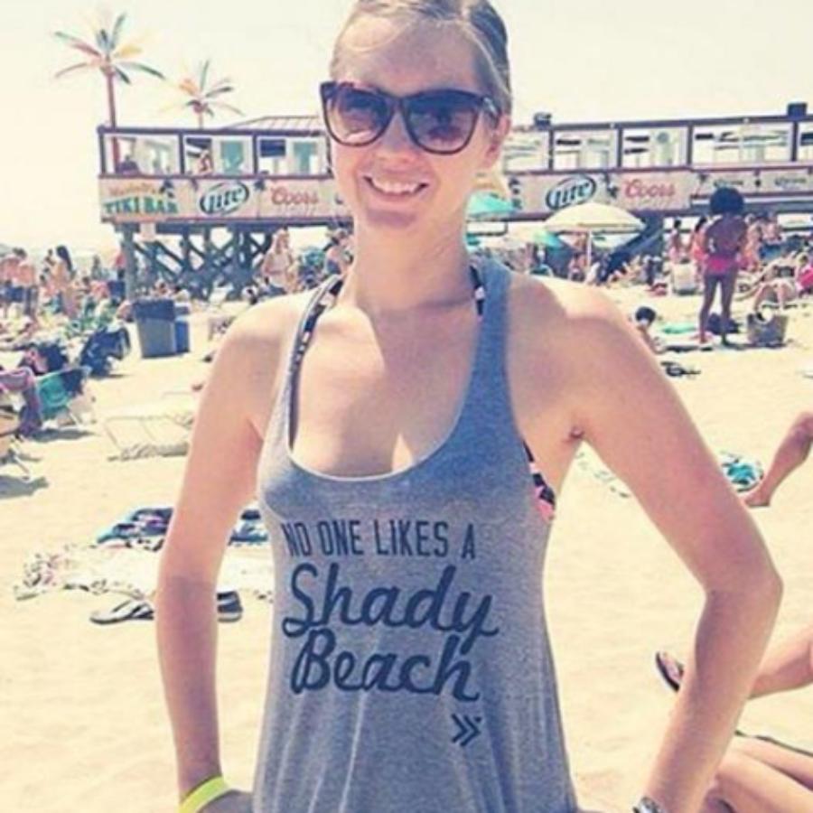 No One Likes  a Shady Beach Racerback Tank