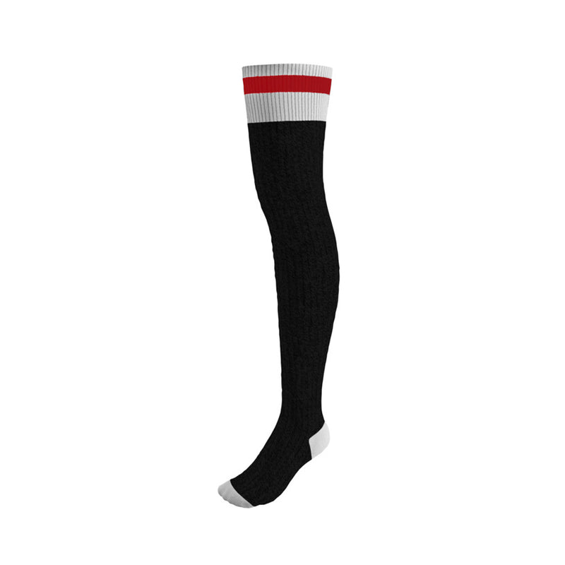 Pook Red Stripe Thigh High Socks