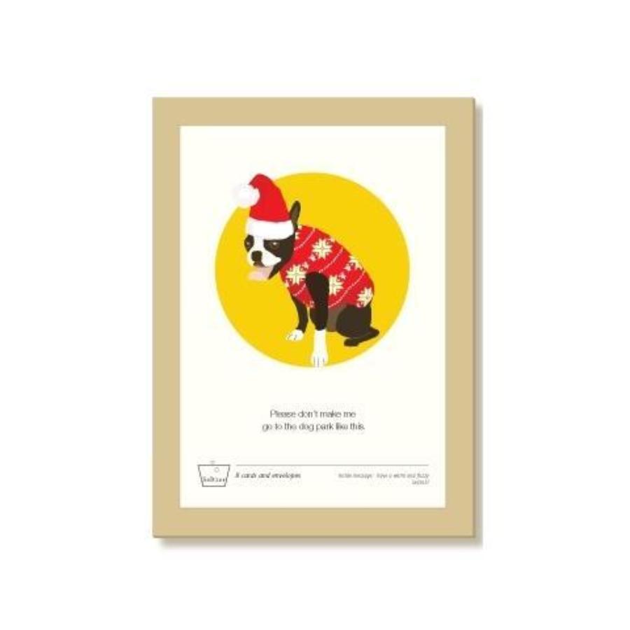 Dog Sweater Holiday Greeting Card