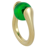 Fancy Lotus Marble Ring - Vermeil Plated in 14K Gold