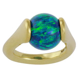 Fancy Lotus Marble Ring - Vermeil Plated in 14K Gold