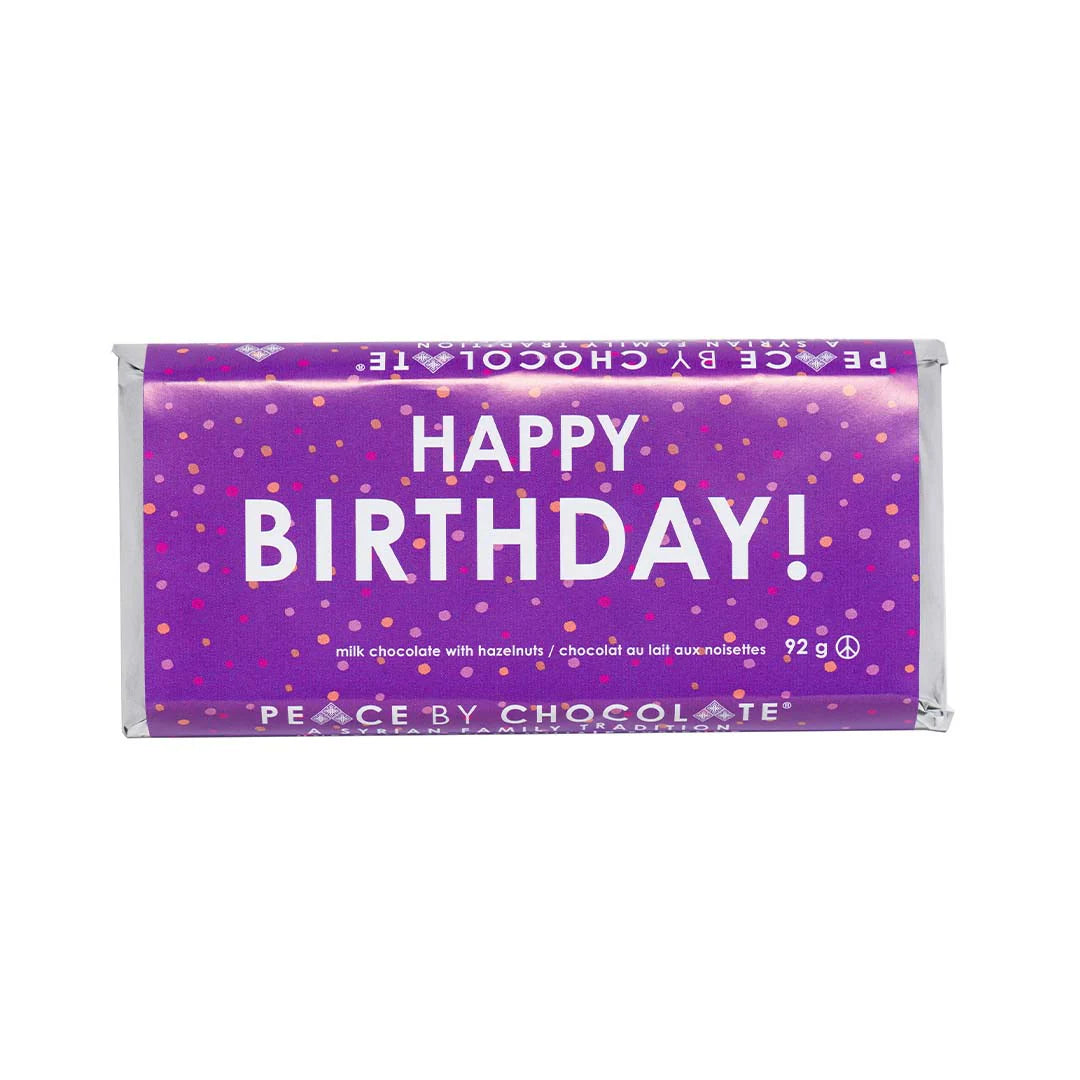 Happy Birthday Chocolate Bar – Peace By Chocolate