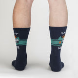 Happy Camper Athletic Ribbed Crew Socks