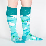 Polar Bear Stare Funky Knee High Socks