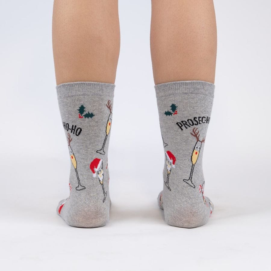 Prosec-ho-ho-ho! (Shimmer) Women's Crew Socks