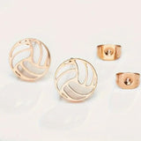 Rose Gold Volleyball Earrings