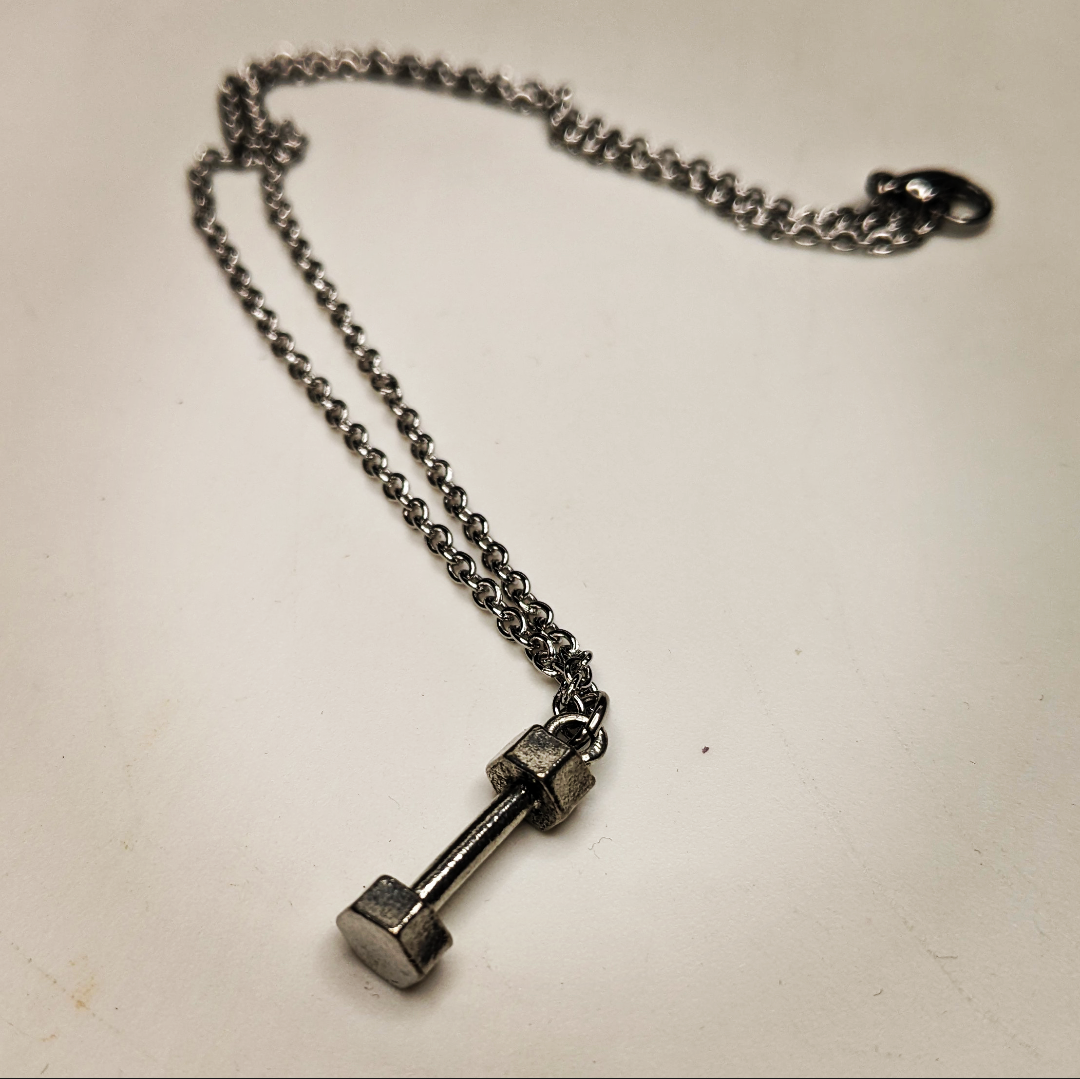 Dumbbell Charm Necklace