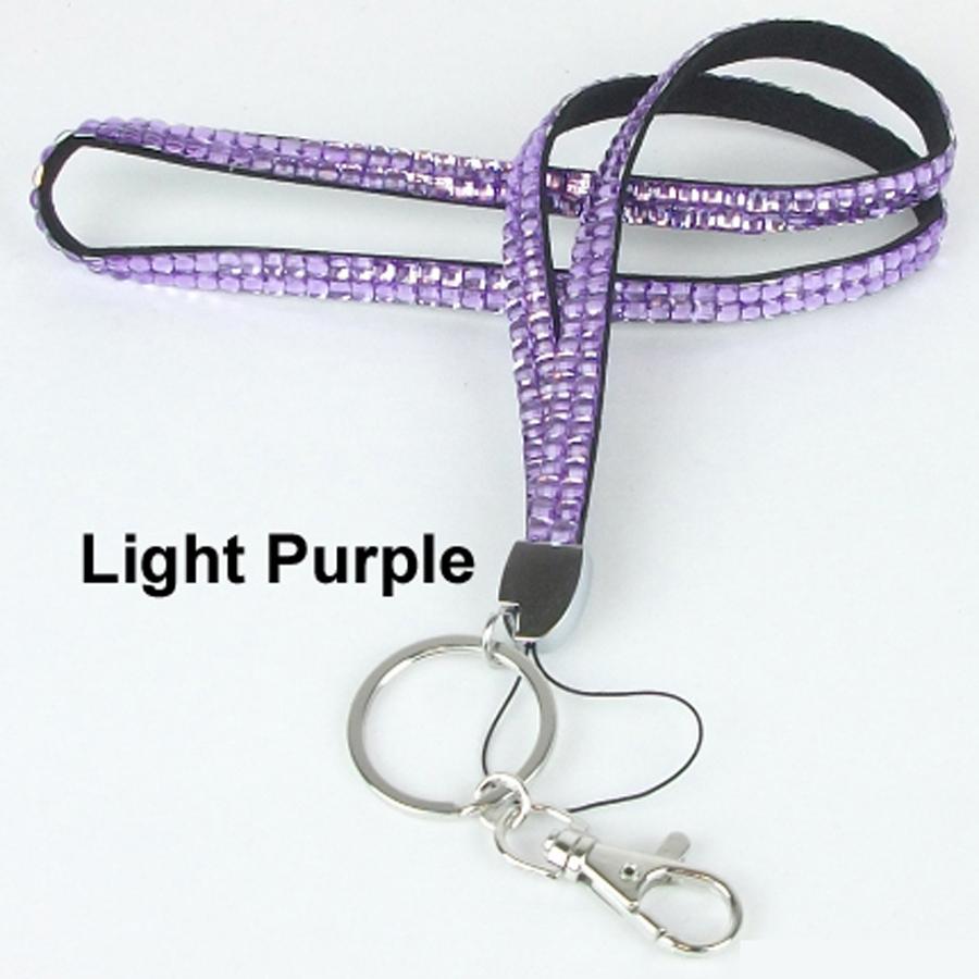 Light Purple Rhinestone Crystal Lanyards