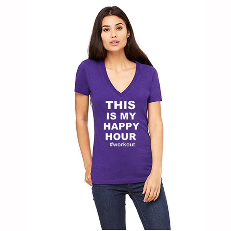 This is My Happy Hour Women's Purple T-Shirt