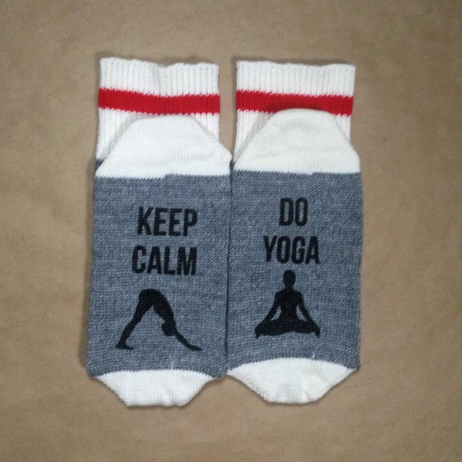 Yoga-Socks-Keep-Calm-Made-In-Canada-Toronto