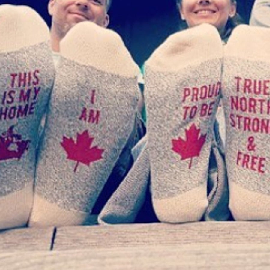I Am Canadian Knee High Cotton Socks