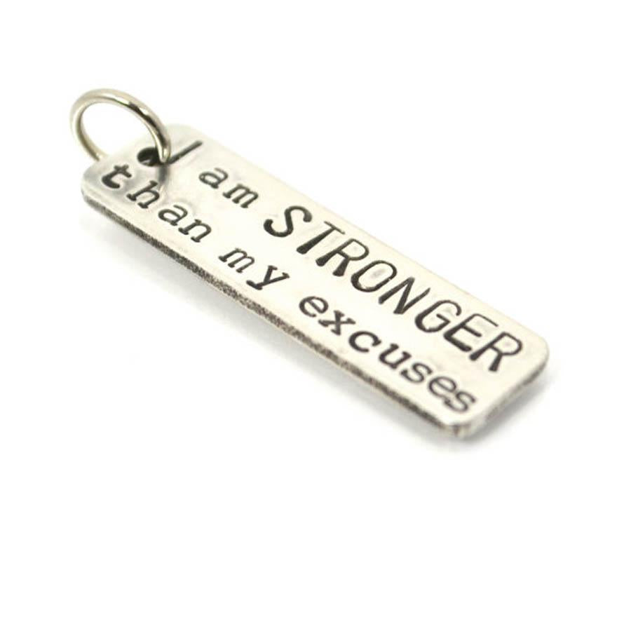 I am Stronger Than My Excuses & Love to Lift Necklace