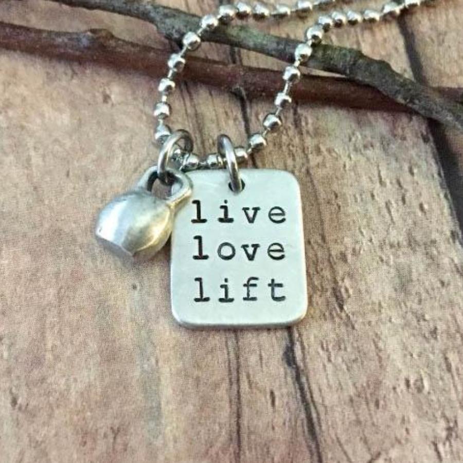 Live Love Lift Mini KettleBell Necklace