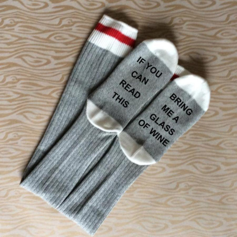 Bring Me A Glass Of Wine Unisex Cotton Socks