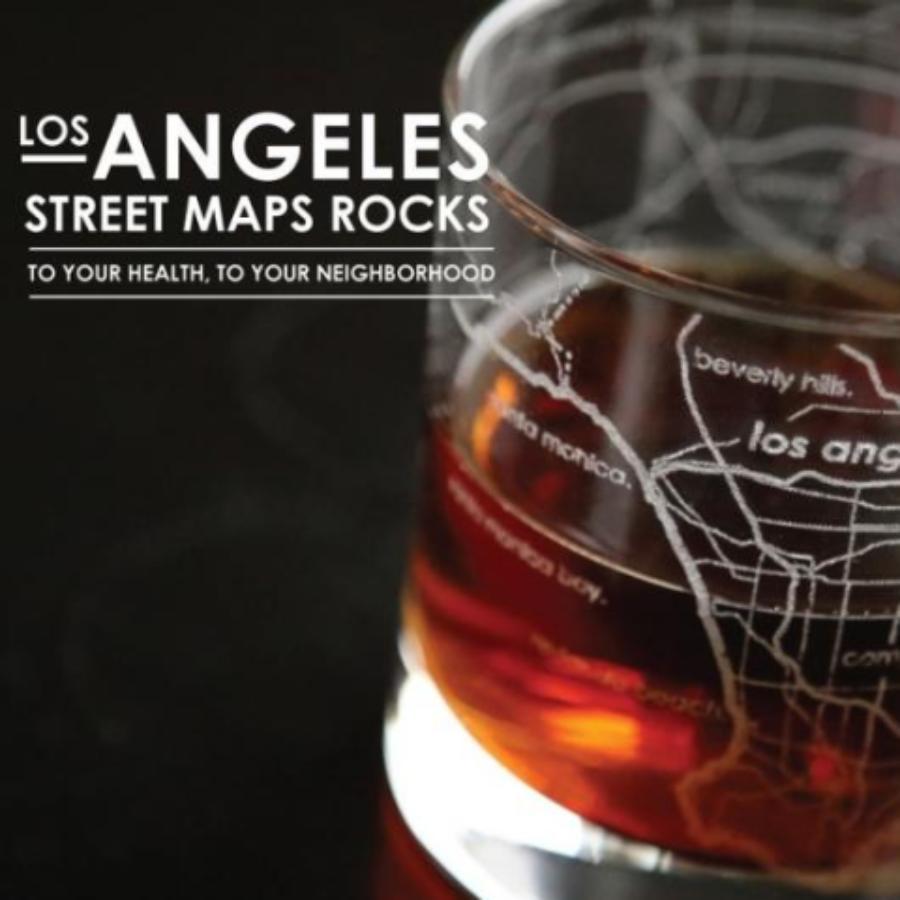 Los Angeles Street Maps Pint Glass