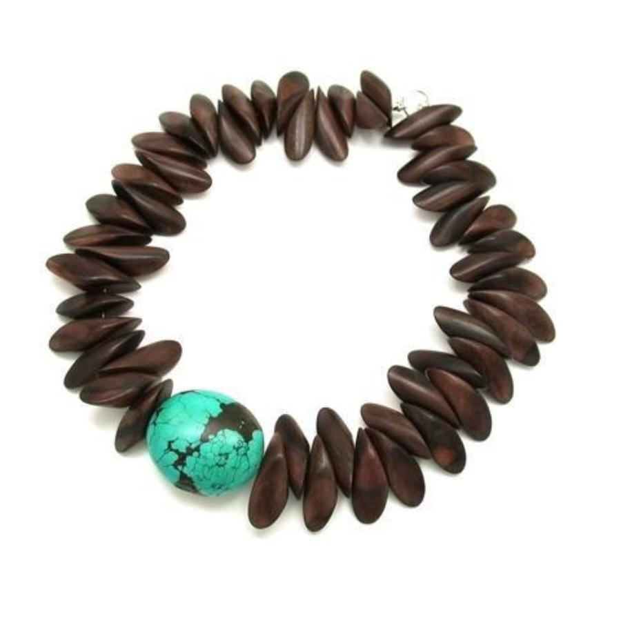Tiger Ebony Petal With Turquoise
