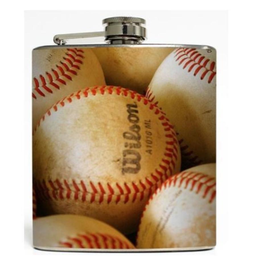 Batter Up Baseball Flask