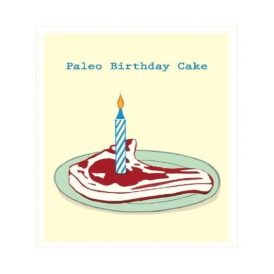 Paleo Birthday Cake Greeting Card
