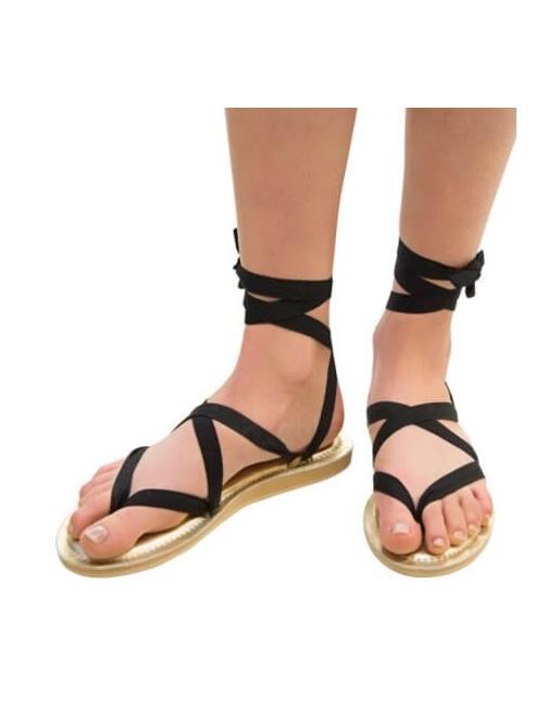 Sseko Ribbon Gold Sandals